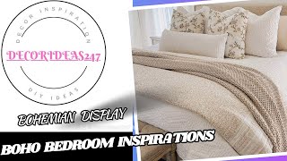 Boho Bedroom Inspirations: Transform Your Space with Relaxed Bohemian Vibes” @decorideas247
