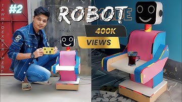 How To make a HOMEMADE ROBOT at Home using Cardboard Very easy science project remote control Part 2