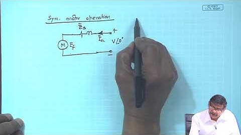 Lecture 82: Synchronous Motor Operation, Phasor Diagram and Power Expression
