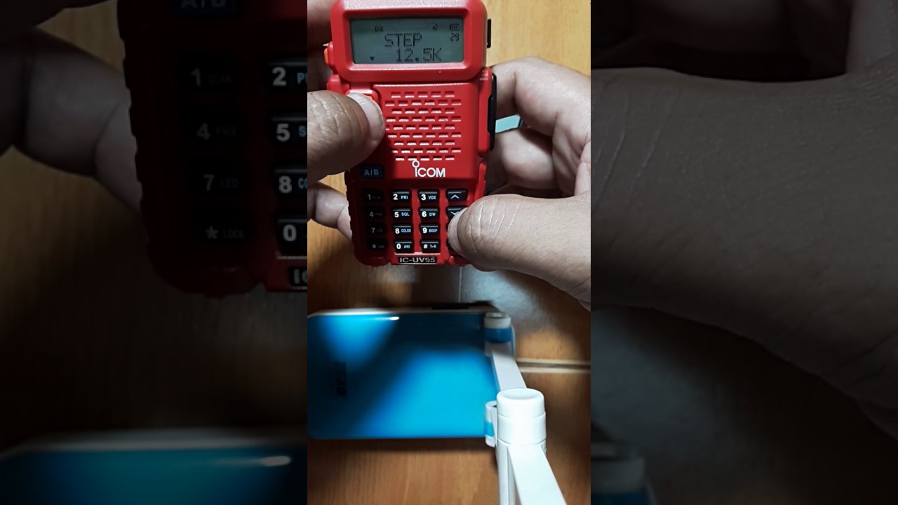วิธีบันทึกช่องแดง icom uv95