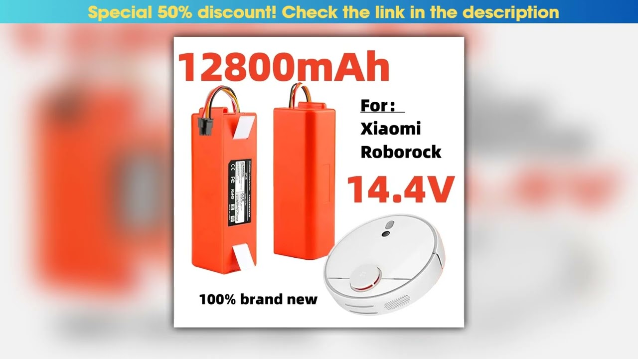 Replacement Battery for Xiaomi Roborock S55 S60 S65 S50 S51 S5 MAX Robot Vacuum Cleaner S6 Parts