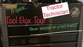 Diesel Technician Tool Box Tour! (New to the trade) Harbor Freight cart and budget tools!!