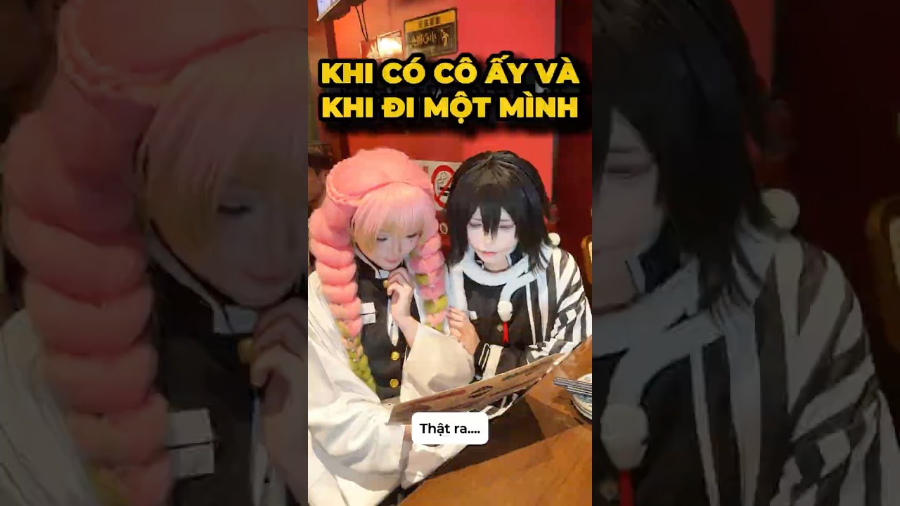 Khi có cô ấy vs khi một mình😆- (Mitsuri-Obanai)#cosplay #shorts #minnacosplay