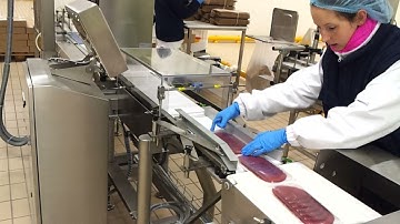 Allineatore a palette 3   2 vie con ribaltamento confezioni