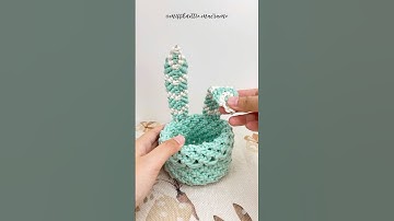 Macrame Easter Bunny  Basket Tutorial 🐰