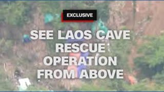 Drone video shows Laos cave rescue from above