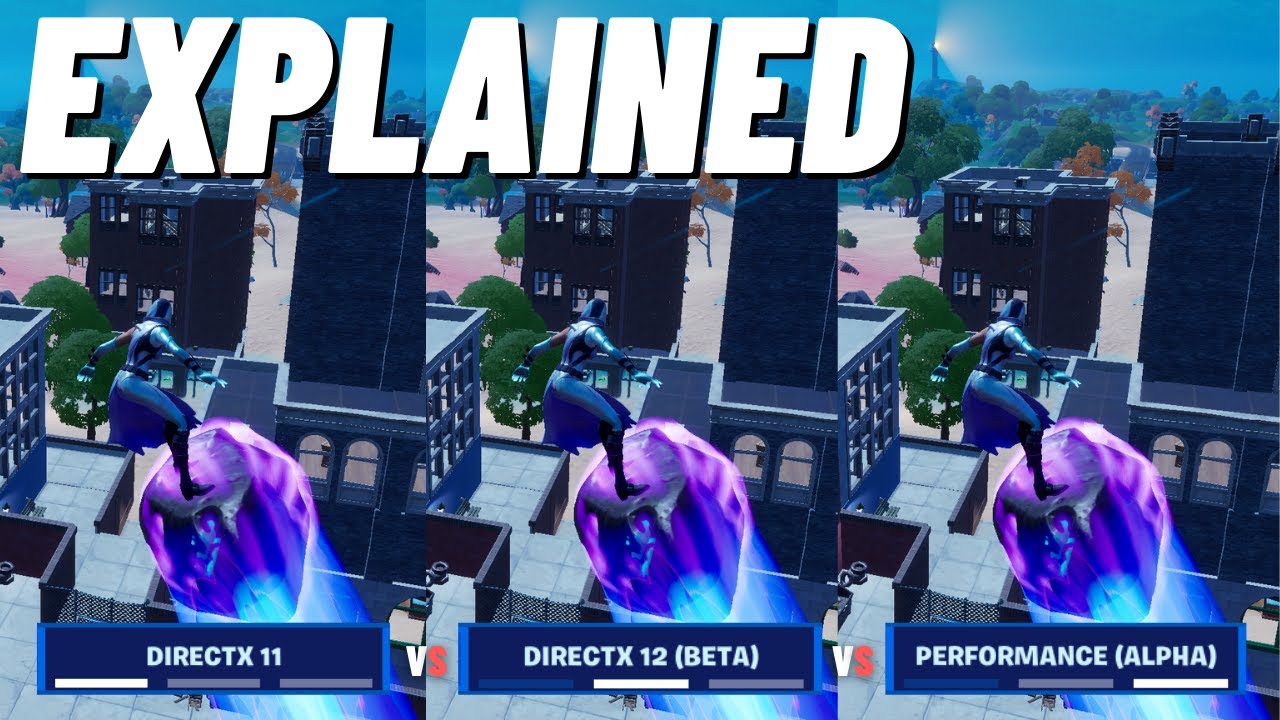 Fortnite DirectX 11 vs DirectX 12 vs Performance Mode (Explained