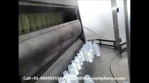 Automatic Linear Tunnel Type Bottle Washing Machine (Steam - Waterjet)