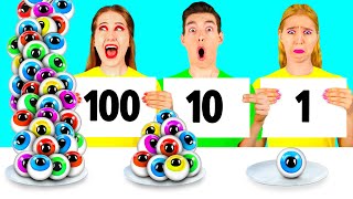 100 Layers of Food Challenge | Kitchen War by Fun Fun Challenge