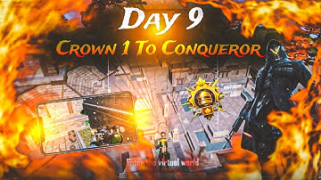 DAY 9 CROWN 1 TO CONQUEROR || FPP MODE || SAMSUNG, A3,A5,A6,A7,J2,J5,J7,S5,S7,S9,A10,A20,A30,A5