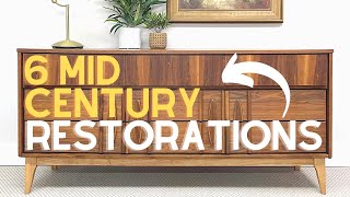 6 AMAZING Walnut &amp; Teak Restorations - MID CENTURY furniture refinishing