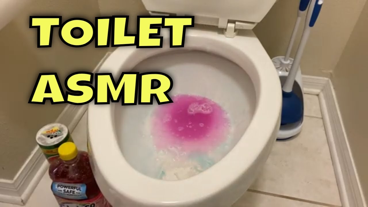 ASMR, Toilet Cleaning & Scrubbing, Pink Product Overload ASMR toilet cleaning YouTube