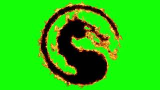 Mortal Kombat 1 fire dragon green screen