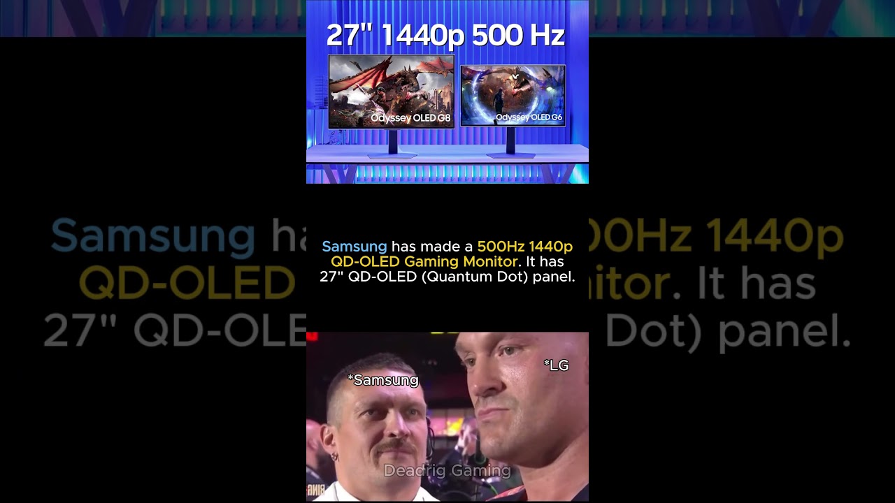 Samsung has made a 500Hz 1440p 27" QD-OLED Gaming Monitor