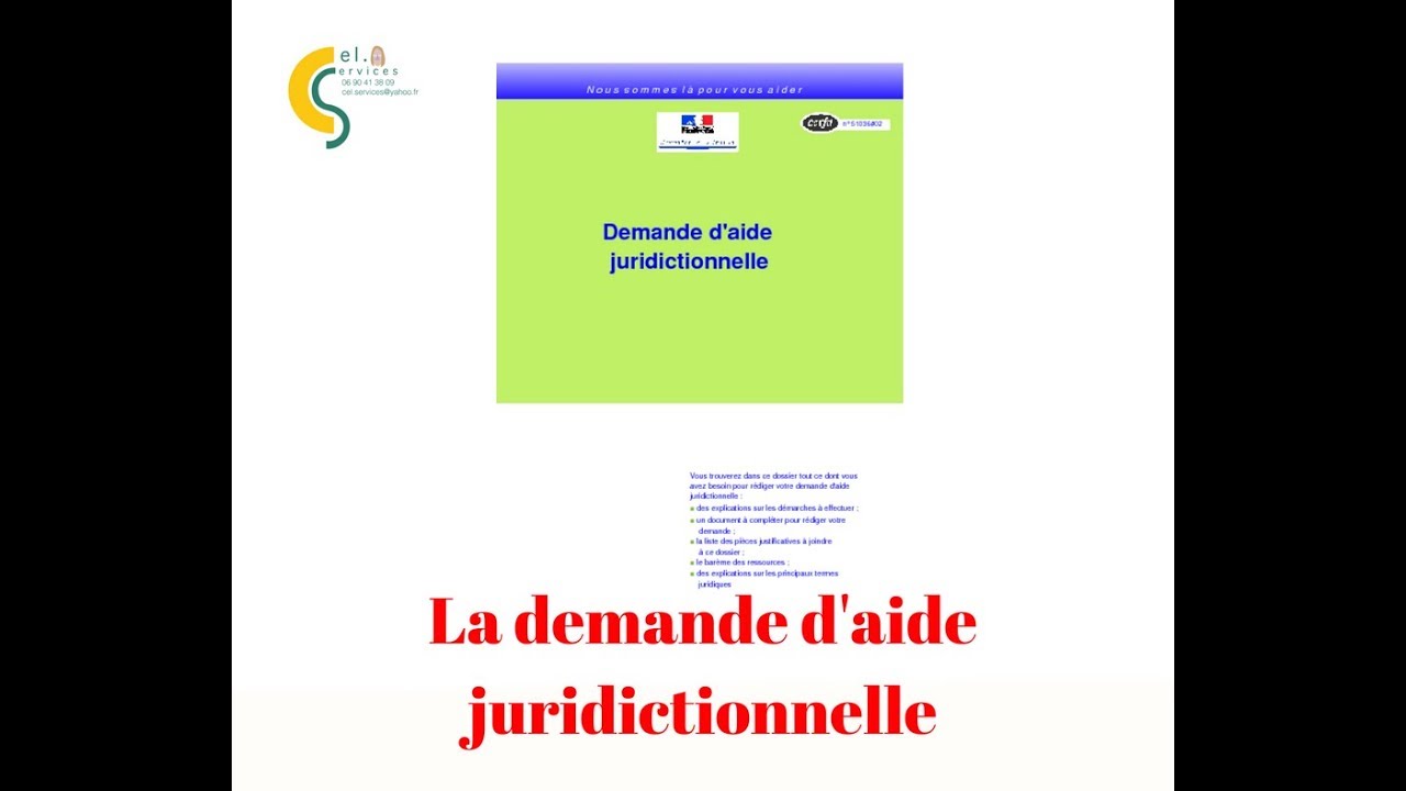 La demande d’aide juridictionnelle - YouTube