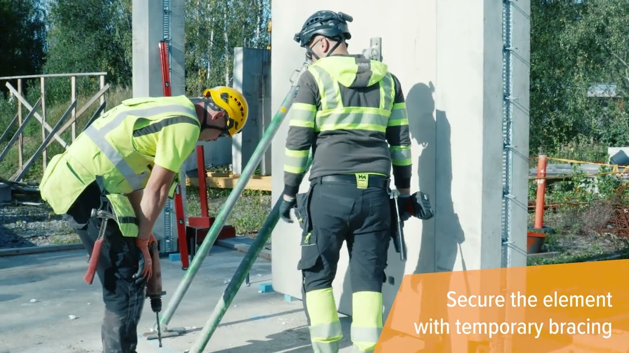 WILORA® Connecting Rail at construction site — Wire Loop Rail for Wall Connections