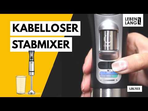 Kabellos & kraftvoll – LEBENLANG Akku Stabmixer 800ml LBL103