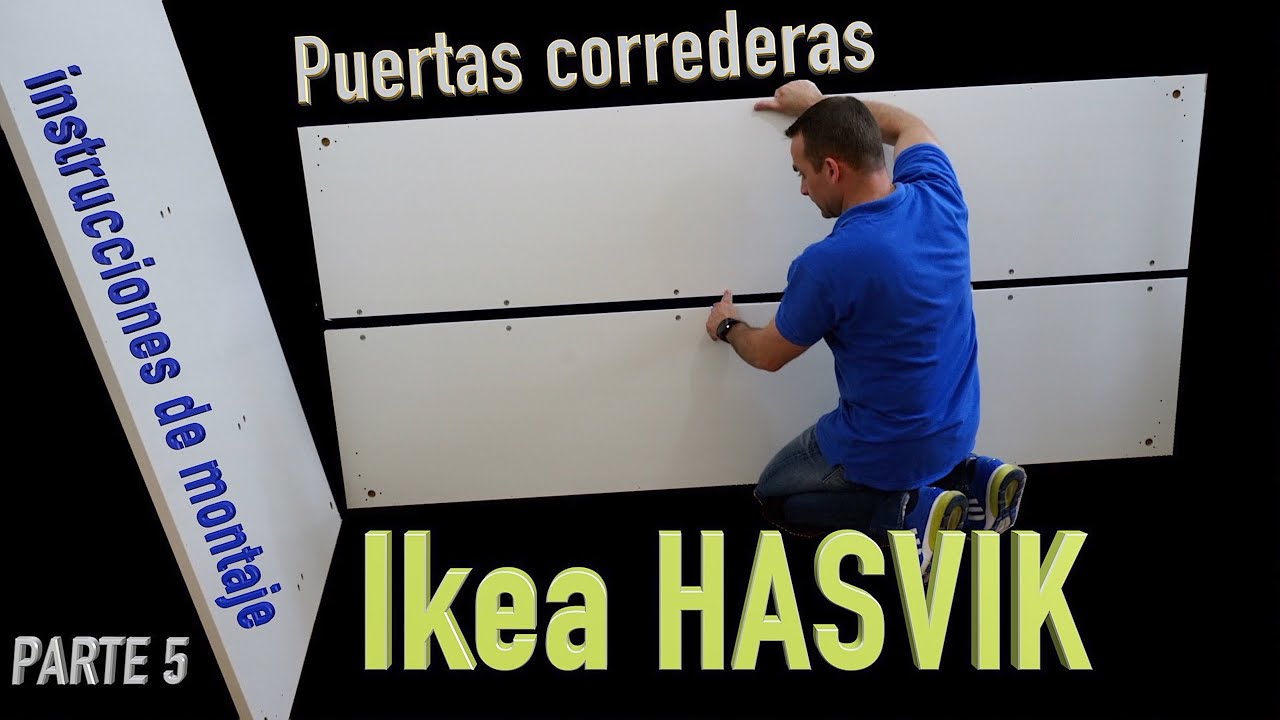 Ikea HASVIK Puertas correderas instrucciones de montaje PARTE 5 YouTube