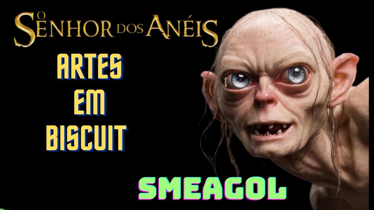 Smeagol Senhor Dos Anéis Gollum arte em biscuit 