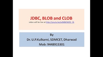 JDBC BLOB and CLOB version 1.0- Dec 2014