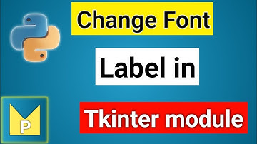 Change Font of Labels in Tkinter Module | PythonMagix