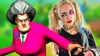 МИСС ТИ НАПАЛА НА ХАРЛИ КВИНН! SCARY TEACHER 3D - ЗЛАЯ УЧИТЕЛЬНИЦА НА КАНАЛЕ ЛИГА ЗЛОДЕЕВ!