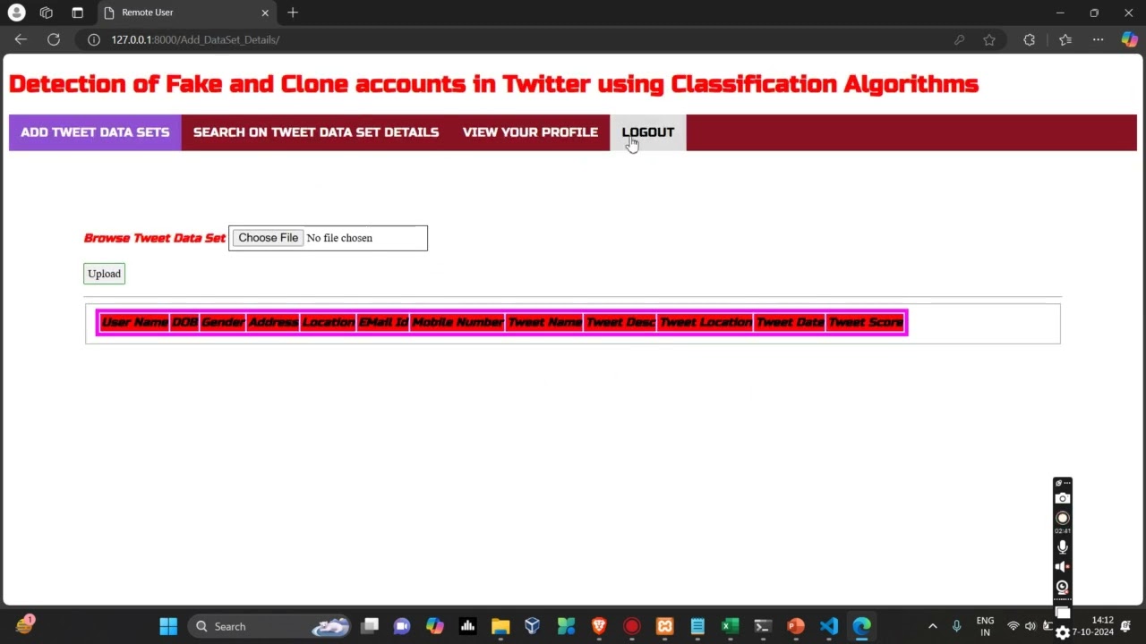 DETECTION OF FAKE AND CLONE ACCOUNTS IN TWITTER USING CLASSIFICATION ALGORITHMS