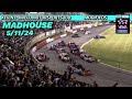 Kevin powell motorsports 100 bowman gray modifieds 51124 racing crash shorttrackracing nascar