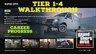 Weapons Expert Tier 1-4 Career Progress Explained Gta 5 Online Unlock Speedo Custom