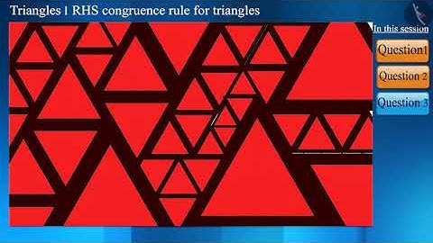 Right Angle-Hypotenuse- Side criterion of congruent triangles (RHS criterion)|Part2/3|English|Class9