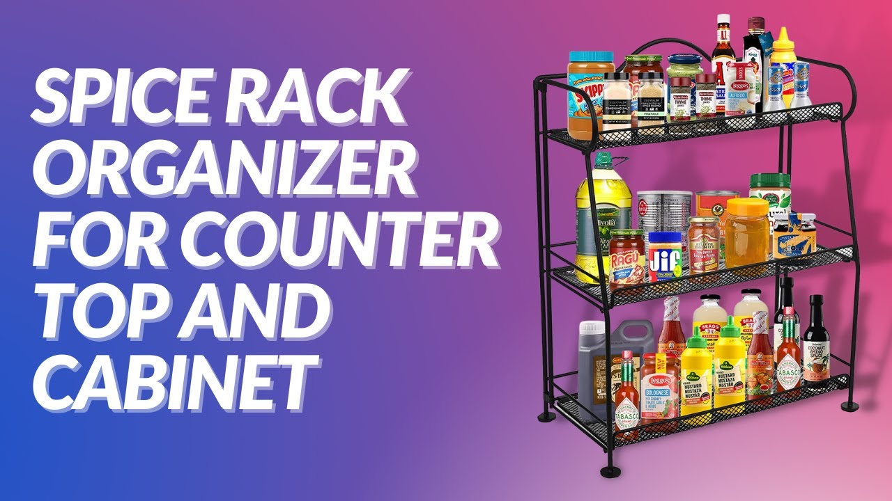 Spice Rack Organizer for Countertop and Cabinet - YouTube