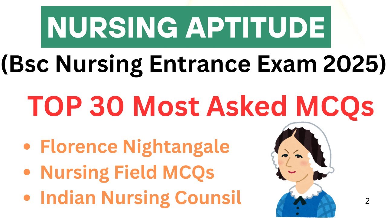 Bsc Nursing Entrance Exam 2025 Nursing Aptitude Bsc Nursing questions ...