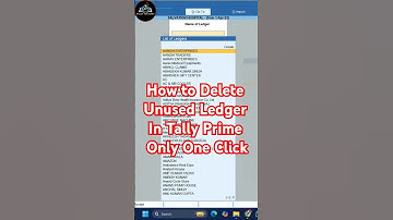 how to Delete Unused Ledger in tally Prime || how to find unused ledger || tally prime tips tricks