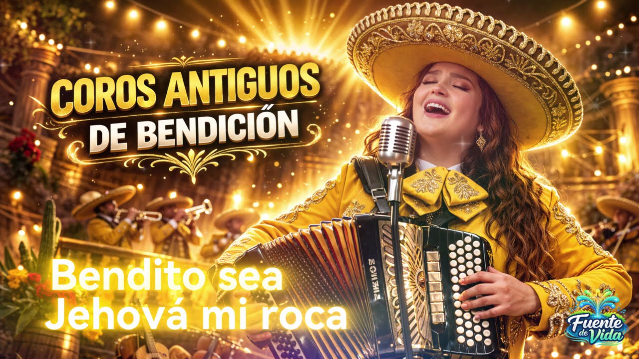 BENDITO SEA JEHOVA MI ROCA - COROS ANTIGUOS DE BENDICION - CUMBIA CRISTIANA MARIACHI