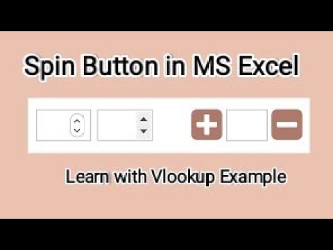 Spin Button in MS Excel with vlookup - YouTube