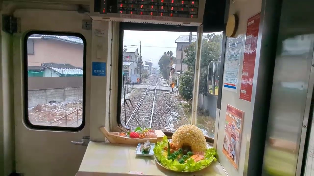 ホーロー　プレート　電車　列車　駅 食品サンプル列車 前面展望】 長良川鉄道・関駅～関テラス前駅 岐阜県
