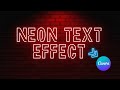 How to  Create a Glowing Neon Text Effect In Canva !