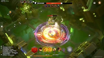 Torchlight Thea Flame Slash + 100%Damage Reduction VS 4/Keegan 火炬之光:無限 神諭者希雅100%減傷烈焰斬站樁4門