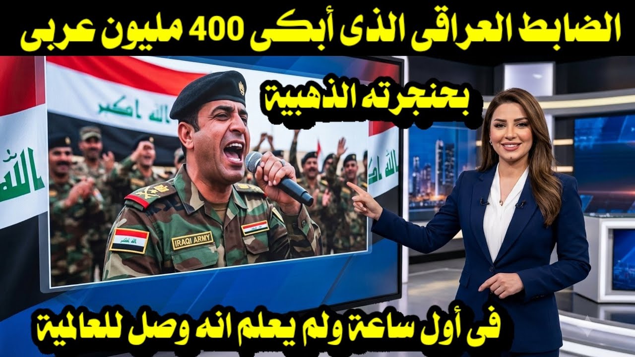 الضابط العراقى الذى أبكى 400 مليون عربى بحنجرته الذهبية/ فى أول ساعة ولم يعلم انه وصل للعالمية 