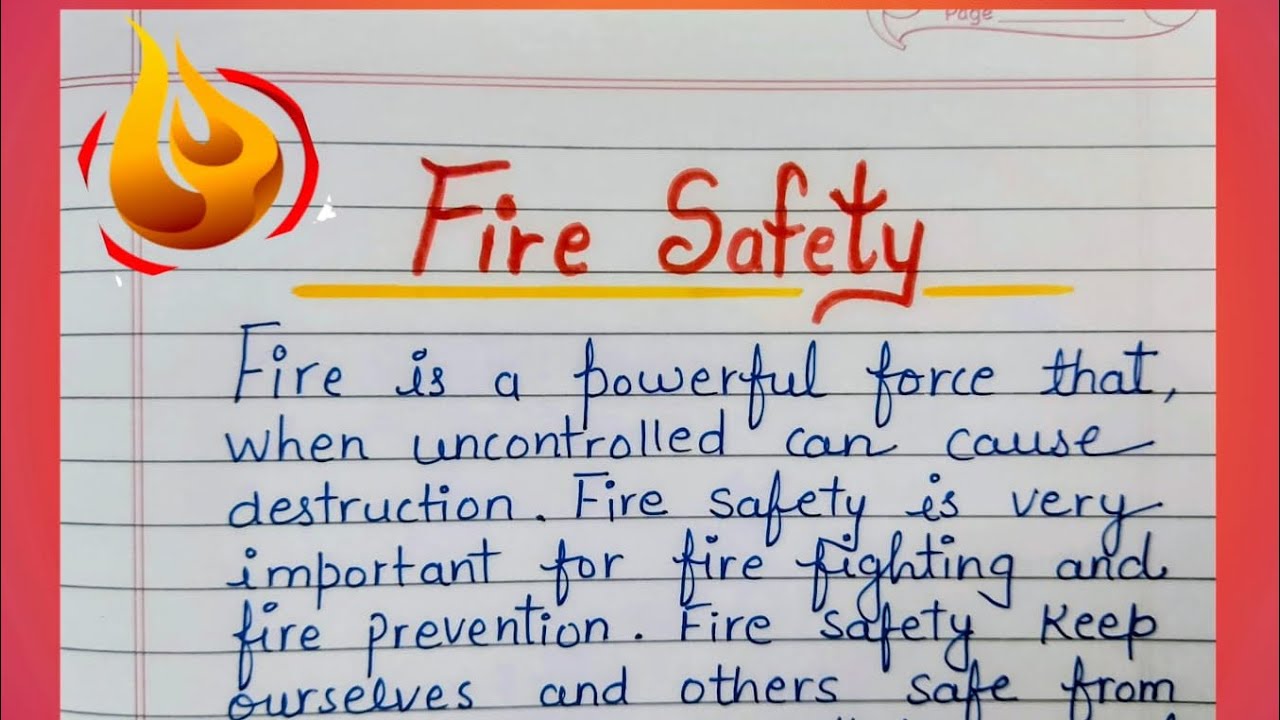 Paragraph on Fire Safety in English / Fire Safety Essay writing / Short ...