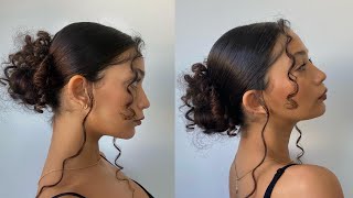 Formal Curly Hairstyle Clean Bun | Classy Natural Curls