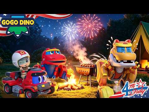 T-Rex Ruins BBQ! 🔥 Funny Dino Independence Day Vlog🎺🎉🦖|  Educational | Dinosaur | Best Cartoon