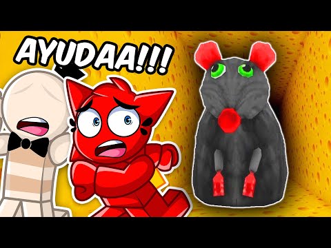 MROONA ESCAPES FROM THE GIANT RAT IN ROBLOX!😱