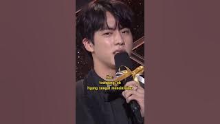 jin mengucapkan ulang tahun v pas MC. #bts #jin #taehyung #army