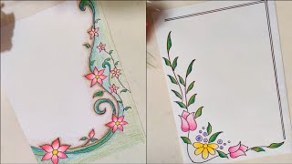 Flower design | front/cover page design | Easy Floral/Project design | assignment/Notebook Design