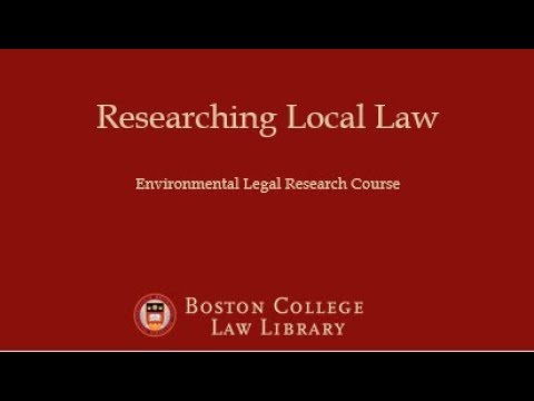 Researching Local Law