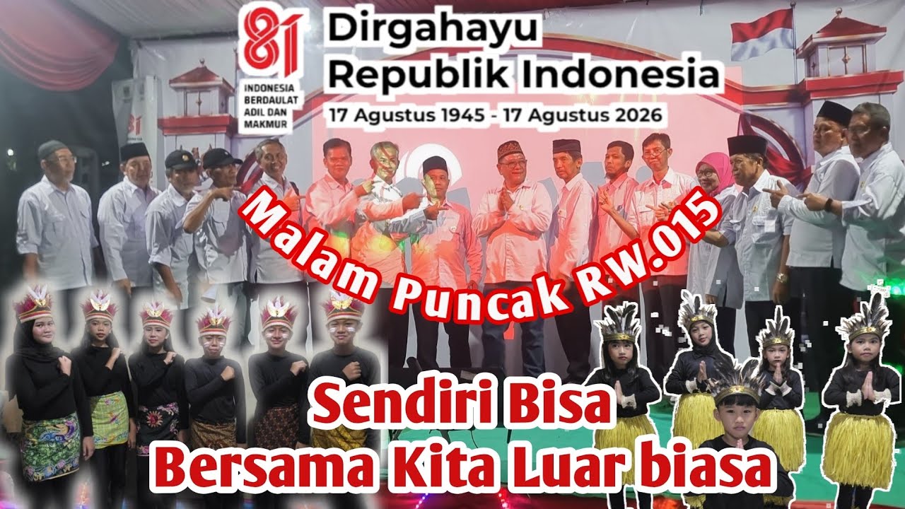 Kemeriahan HUT RI Ke-81 di Malam Puncak Hari Kemerdekaan di RW.015 Jatimulya Bekasi | Full 2 Jam