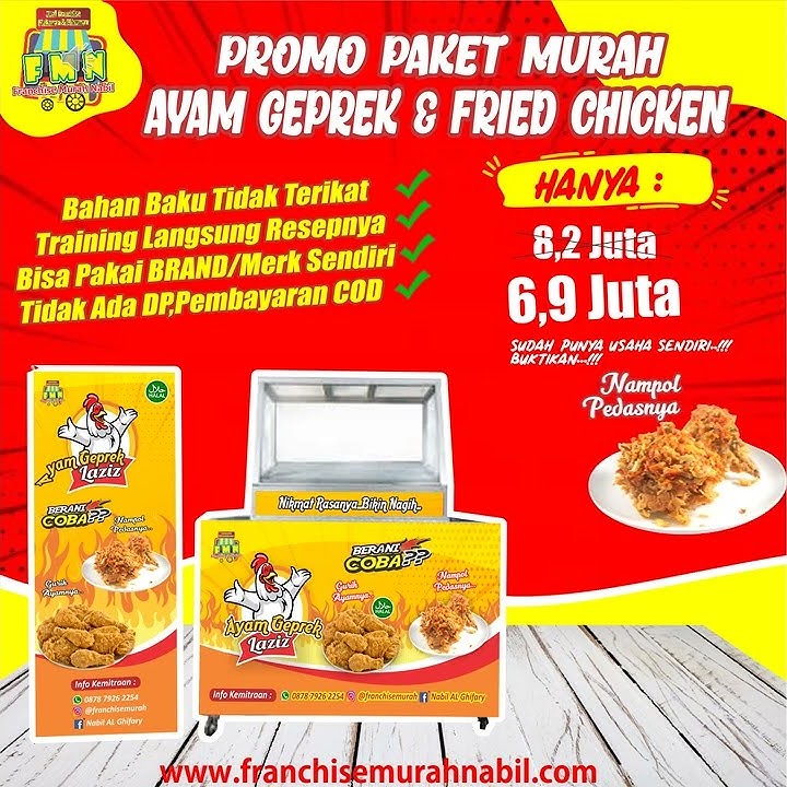 Paket Usaha Franchise/Waralaba Murah Fried Chiken Dan Ayam Geprek#WA087879262254