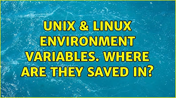 Unix & Linux: Environment variables. Where are they saved in? (3 Solutions!!)