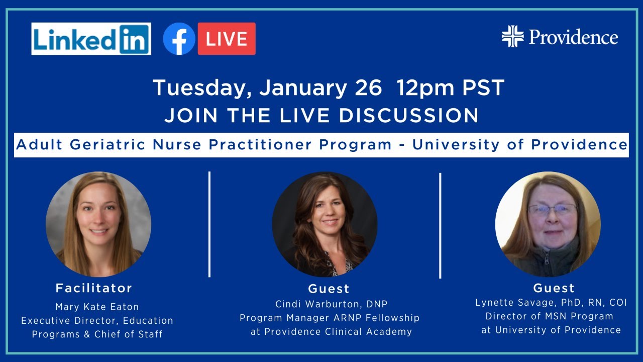 Adult Geriatric Nurse Practitioner Program at University of Providence